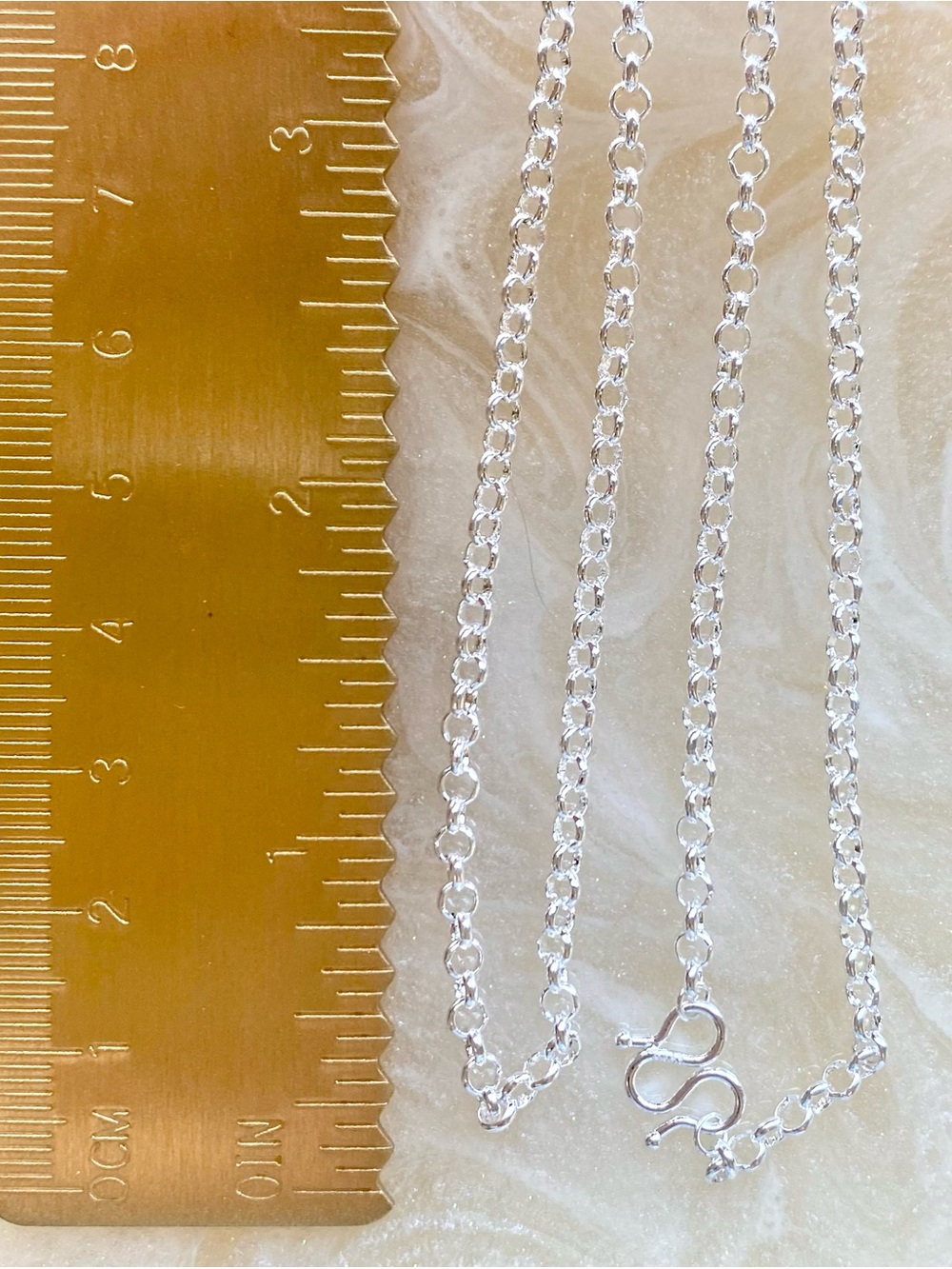 Silver 30” Multi-laying Chain Necklace - Silver - Picture 4 of 4